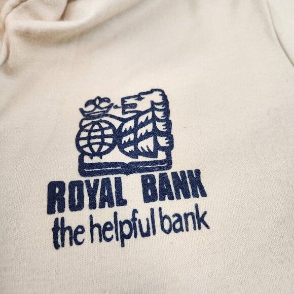 Royal Bank Coasters & T-Shirt LOT 1970s The Helpful Bank RBC Womens Medium Tiger - Picture 2 of 14